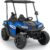 ELEMARA 24V Ride on Toy for Big Kid,Ride on Car 2 Seater w/Sun Shade,Dump Bed & Shovel,4.5MPH,4WD Electric Car for Kids,Battery Car w/Remote,Kids Ride on Truck,3 Speed,LED Lights,Bluetooth, Sapphire