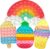 4 Pcs Fidget Toys, Rainbow Push Bubble Fidget Toys Ice Cream Toy Pineapple Squeeze Toys Set for ADHD Autism Stress Relief Toy Gift