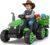 OLAKIDS 24V 9AH Ride on Tractor with Detachable Trailer, 2 x 550W Motors, Remote Control for Toddler (Green)