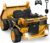 ANPABO 24V Ride On Dump Truck, 2X75W Powerful Motors, Up to 4.4Mph, EVA Tires, Construction Vehicle w/Electric Dump Bed and Extra Shovel, 19″ Spacious 2 Seater, Kids Car w/Parent Remote -Yellow