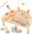 Activity Table for 1 Year Old, Montessori Toys for 1 2 Year Old Girls Boy Gifts, 8 in 1 Wooden Sensory Play Table for Toddler 1-3, Learning Toys for Baby 12-18 Months 1st Christmas Birthday Gifts