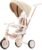7 in 1 Baby Tricycle, Foldable Toddler Tricycle with Removable and Adjustable Parent Handle, Toddler Push Bike with Removable Pedal, Canopy and Guardrail,Tricycle for 12-72 Months,light brown