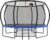Lyromix 12 14 15 16FT Outdoor Trampolines for Kids and Adults, Pumpkin Trampolin with Curved Poles, Recreational Trampolin with Basketball Hoop and Safety Enclosure Net for Kids and Adults
