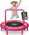 Happin® 36” Toddler Trampoline Indoor, Foldable Mini Trampoline for Kids Ages 2-6, ASTM Certified, Adjustable Handle, Safety Pad for Indoor & Outdoor, Baby Trampolines, for Boy & Girl
