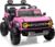 First Ride On 24V Ride on Toys for Big Kids, Licensed Ford Bronco Raptor 2 Seater Ride on Cars with Remote Control, Ride on Truck w/ 4-Wheeler Suspension, 3 Speeds, Led Lights, Bluetooth (24V, Pink) | First Ride On, 24V, for Big Kids, 2 Seater, with Remote Control