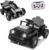 Ride on Toy for Kids, Different 2-in-1 Truck/Go Kart Freely Switched, 12V Battery Powered Cars for Kids w/Remote Control, Creative Building Block, Ride on Car w/4-Wheel Suspension, LED Lights (Black)