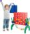 1.9 Feet Giant 4 in A Row Game, Jumbo 4-to-Score Connect Game Set for Kids & Adults Outdoor Yard, Lawn & Indoor Floor Play, Family Game Night & Party Board Games, Grand Birthday Easter Gifts