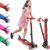 Scooter for Kids 3-12, Kid Scooters with Extra-Wide Deck, 165 lbs Capacity, 3 Wheel Kick Scooter with Lean to Steer, Height Adjustable Handlebar, Light Up Wheels for Stable Smooth Riding, Child Gift