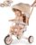 7-in-1 Tricycle for Toddlers 1-3 Years, Foldable Baby Trike Stroller with Steering Push Handle, Gift for Boys Girls 12 Months to 6 Years- Brown