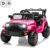 Winado 12V Electric Car for Kids, Ride on Truck for Toddlers with Remote Control, Battery Powered Kids Electric Vehicle to Drive w/Bluetooth, Soft Start, LED Lights – Pink
