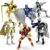 Knight Action Figures, Medieval Action Figures,Knight Armor Action Figure,Multi-Jointed Movable Robot Mannequin (6 Packs)