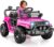 12V Ride on Toys with Parent Remote Control, Toddler Electric Car with Spring Suspension, LED Lights & Music Player – Safe Battery Car for Kids, Easy to Assemble, Pink