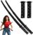 2 Pcs 3DPrinted Gravity Retractable Samurai Sword Model Toy,Telescopic Katana Toys for Halloween Cosplay Play Fighting,Black