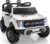 First Ride On 24V Kids Ride On Truck, Licensed Ford F-150 Raptor 2 Seater Electric Car w/Remote Control, Toddler Ride On Car Toys w/LED Lights, Bluetooth, Music, Truck Bed Storage, Soft Start (White)