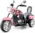 Costzon Kids Motorcycle, 6V Battery Powered Ride on Chopper Motorcycle w/Horn, Headlight, 3-Wheel Stable Ride on Toys, Electric Toddler Motorcycle for Kids, Gift for Boys Girls (Laser Pink)