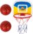 Trampoline Basketball Hoop with 2 Mini Basketball Easy to Install, Upgraded Basketball Hoop for Trampoline Dunk, Fit for Straight and Curved Pole,for Indoor and Outdoor Use