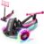 3 Wheel Scooter for Kids Ages 3-12, LED Light-Up Kids Kick Scooter–Portable Foldable, Adjustable Height, Durable Metal Construction, 6″ Extra Wide Deck for Outdoor Activities,Child Safety Certified
