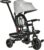 Qaba Kids Tricycle, 4 in 1 Foldable Trike with Reversible Seat, Adjustable Parent Handle, Safety Harness, Wheel Brakes, Removable Canopy, Storage, Tricycle for Toddlers 1-5 Years, Gray