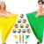 Granny Pants Yard Game for Kids (31.5 in *24 in), 2Pcs Granny Pants Outdoor Games with 10 Bouncy Balls, 2 Pumps & Flags, Granny Pants Game for Family Carnival Party Reunion Gathering (Small)