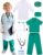 Liberry Doctor Costume for Kids, Toddler Doctor Dress Up Clothes with Real Stethoscope, Career Day Role Play Gift for Girls