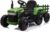 TOBBI Kids Electric Ride On Toy Tractor, Toddlers 12V Battery-Powered Car to Drive, 35W Dual Motor 6-Wheels Trailer Vehicle with 3-Speeds/LED & Horn Functions for Chirdren Aged 3-8-Dark Green