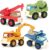 Olbyefly Construction Toys for 2 3 4 5 Years Old Boys Girls Kids Toddlers, Sandbox Excavator Toy Construction Truck Toys Vehicles Dump Crane Cement Mixer Truck, Christmas Birthday Gifts