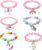 Set of 6 Unicorn Rainbow Bracelets, Little Girl Animal Bracelets, Teens Kids Unicorn Pendant Beaded Bracelet Girl Party Favor Pretend Play Bracelet