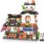 809 PCS Japanese Street View Izakaya Building Blocks – Foldable MOC Sakura Dining Bar Model Kit, Mini Bricks Gift for Adults Kids Girls 6-12 (Not Lego Compatible)