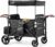 Rovique 4 Seater Wagon Stroller – Deluxe Quad Wagon for 4 Kids with Snack Trays,All-Terrain Wheels,Push Handle, Canopy,Aluminum Frame – Gift for Baby Showers,New Parents,Birthdays