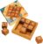 BSIRI Wooden Tic Tac Toe Coffee Table Decor Game Living Room Home Office Decorative Small Desk Bar Top Classic XO Tictactoe Toy Board Travel Size Wood Mini Gifts for Family Games and Gifts for Adults