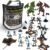 Liberty Imports Medieval Knights and Dragons Figures Playset – 42 Plastic Fantasy Soldier Figurines and Accessories Toys for Toddlers, Kids Imaginary Play Battles