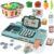Kids Cash Register Toy with Sound Scanner – Pretend Play Shopping Set Include Food, Shopping Basket, Play Money & Credit Card, Ideal Gift for Boys Girls Ages 3-8