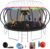 1500LBS Outdoor Trampoline, 16FT 14FT 12FT Trampolines with Light+Sprinkler +Socks, Enclosure, Ladder, Curved Poles Recreational Trampoline – ASTM Approved- Capacity for 6-10 Kids