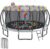 Outdoor Trampoline Recreational Trampolines with Anti-Rust Coating, Enclosure Net, Light+Sprinkler, Ladder, Wind Stakes, Basketball Hoop, ASTM Approved Trampoline for 6-10 Kids/Adults