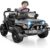 12V Ride on Car with Parent Remote Control, Toddler Electric Car with Spring Suspension, LED Lights & Music Player – Safe Battery Toy for Kids, Christmas & Birthday Gift, Black
