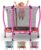 ZCMHAXJ 55″ Trampoline for Kids with Curved Poles, 440lbs Capacity Indoor & Outdoor Toddler Trampoline, Gifts for Boys & Girls