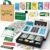 Calculator Cash Register Toy Gift for Kids Age 3, 4, 5, 6, 7, 8+ Year Old, 120 Pcs Grocery Store Playset with Toy Cash, Grocery Boxes， Microphone, Play Cash Register for Toddlers 4-8, Silvery