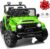 JOYRACER 24V Ride on Car with Remote Control, XL 2 Seater 4WD/2WD Switchable Truck w/4X200W Motor, 20 Inch Wide Seat, Gift Flower Power Car Wheels 24 Volt Big Truck for Boys Girls, Green