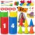 ropoda Field Day Games, Outdoor Carnival Games Potato Sack Race Bags for Adults and Kids, Bean Bags, Soft Plastic Cones,Ring Toss Set,Egg and Spoon Race, Outdoor Games Easter