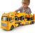Dwi Dowellin Construction Carrier Truck Kids Toys,25.6″ Semi-Trailer Toy with Excavator and Dump Truck,Gifts for Age 3 4 5 6+ Years Old Boys Girls
