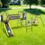 Hapfan 660lbs Swing Set with Slide,Crawl Tunnel and Monkey Bars for Backyard,5 in 1 Metal Swingset Outdoor for Kids Aged 3-12 (Patent Pending)