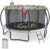 Outdoor Trampoline Recreational Trampolines with Anti-Rust Coating, Enclosure Net, Light+Sprinkler, Ladder, Wind Stakes, Basketball Hoop, ASTM Approved Trampoline for 6-10 Kids/Adults