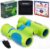 Binoculars for Kids, Girls or Boys Real Kids Binoculars in Vibrant Green Blue – Includes Sticker Book with 40 Bird Species – Small Toys for Toddlers