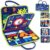 Toddler Busy Board, Montessori Sensory Toys for Boys, 1-4 Year Old Girl Toddler Travel Toys, Educational Learning Activities Board for Motor Skills, Birthday Gifts for Airplane Car, Pink