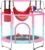BLUERISE 55IN 6FT Toddler Trampoline for Kids Indoor Outdoor Play for Kids Trampoline Basketball Hoop Attachment with Enclosure Net Easy to Assemble