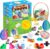 Prefilled Easter Eggs – 24Pcs 3D Printed Surprise Eggs with 3D Animals Toys Capsule Vending Machine Toy Easter Eggs Filled Gifts for Boys Girls Kids