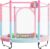 VGMiu 60″ Trampoline for Kids, 5 FT Indoor & Outdoor Toddler Baby Trampoline with Basketball Hoop, Safety Enclosure, Birthday Gifts for Kids, Gifts for Boy and Girl, Age 3-8