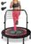 Kanchimi 40″ 48″ Folding Mini Fitness Indoor Exercise Workout Rebounder Trampoline with Handle, Max Load 330lbs