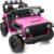 Outfunny 2 Seater Ride on Car Toy, 12V Electric Car for Kids 4-8 with Remote Control, Capacity 110 lb, LED Light – Pink