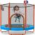 Ativafit 60” Rebounder Trampoline Indoor Outdoor for Kids Ages 1-8, 5 FT Recreational Toddler Trampoline with Safety Enclosure Net Gifts with Basketball Hoop Dartboard Ocean Bal